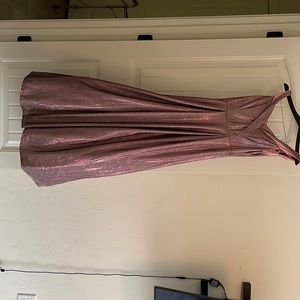 B. Smart off shoulder pink sparkly and shiny night dress
